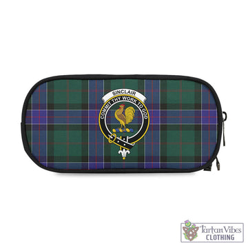 Sinclair Hunting Modern Tartan Pen and Pencil Case with Family Crest