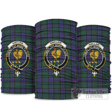 Sinclair Hunting Modern Tartan Neck Gaiters, Tartan Bandanas, Tartan Head Band with Family Crest