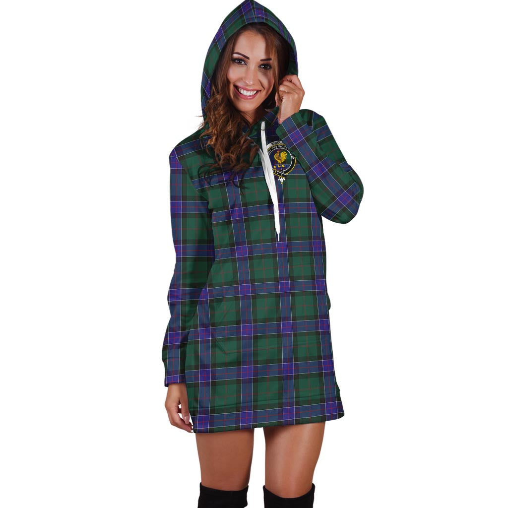 Sinclair Hunting Modern Tartan Hoodie Dress with Family Crest - Tartan Vibes Clothing