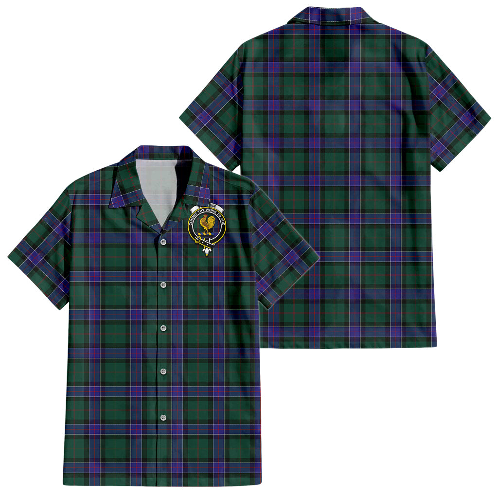 sinclair-hunting-modern-tartan-short-sleeve-button-down-shirt-with-family-crest