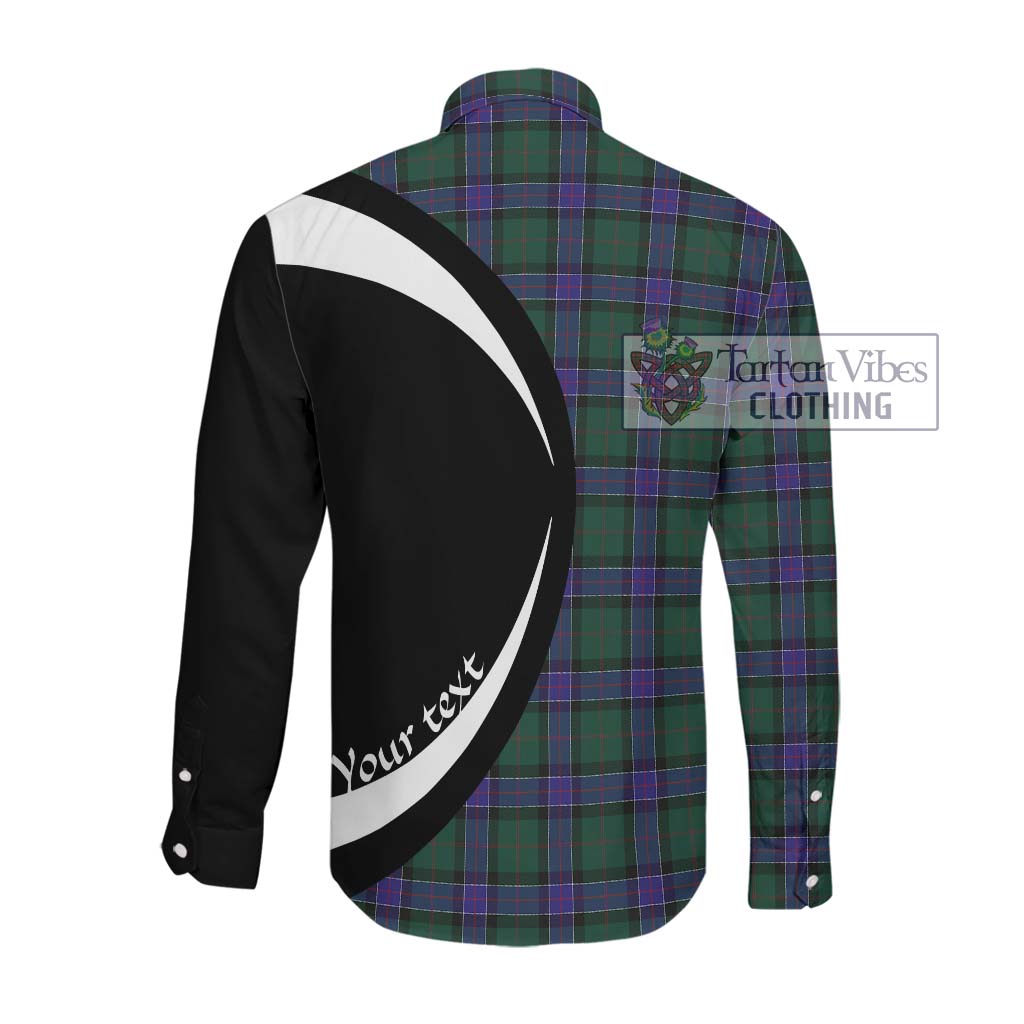 Sinclair Hunting Modern Tartan Long Sleeve Button Up with Family Crest Circle Style Men's Shirt - Tartan Vibes Clothing