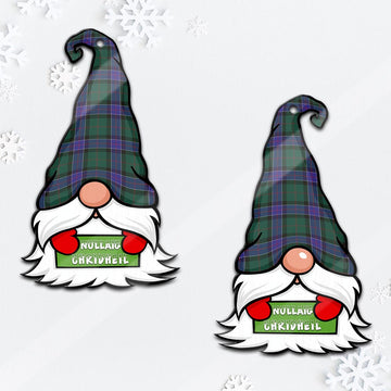 Sinclair Hunting Modern Gnome Christmas Ornament with His Tartan Christmas Hat