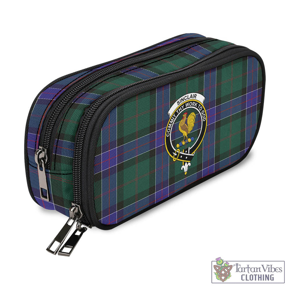 Tartan Vibes Clothing Sinclair Hunting Modern Tartan Pen and Pencil Case with Family Crest