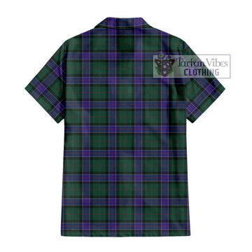 Sinclair Hunting Modern Tartan Short Sleeve Button Shirt with Family Crest DNA In Me Style