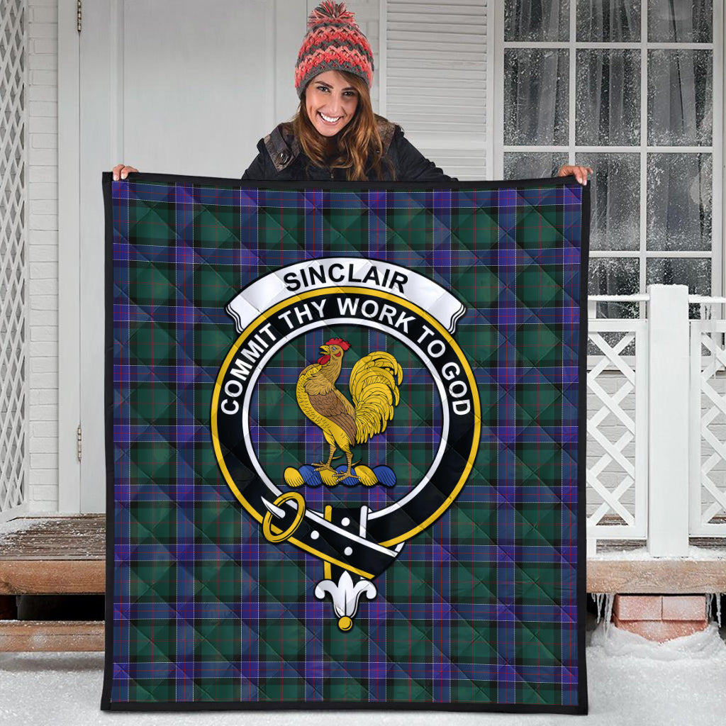 sinclair-hunting-modern-tartan-quilt-with-family-crest