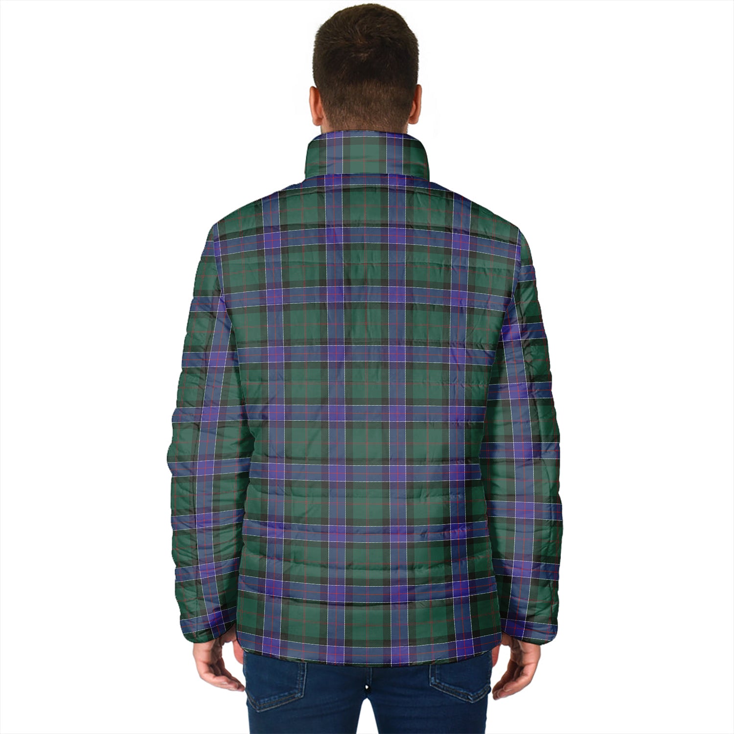 Sinclair Hunting Modern Tartan Padded Jacket with Family Crest - Tartan Vibes Clothing