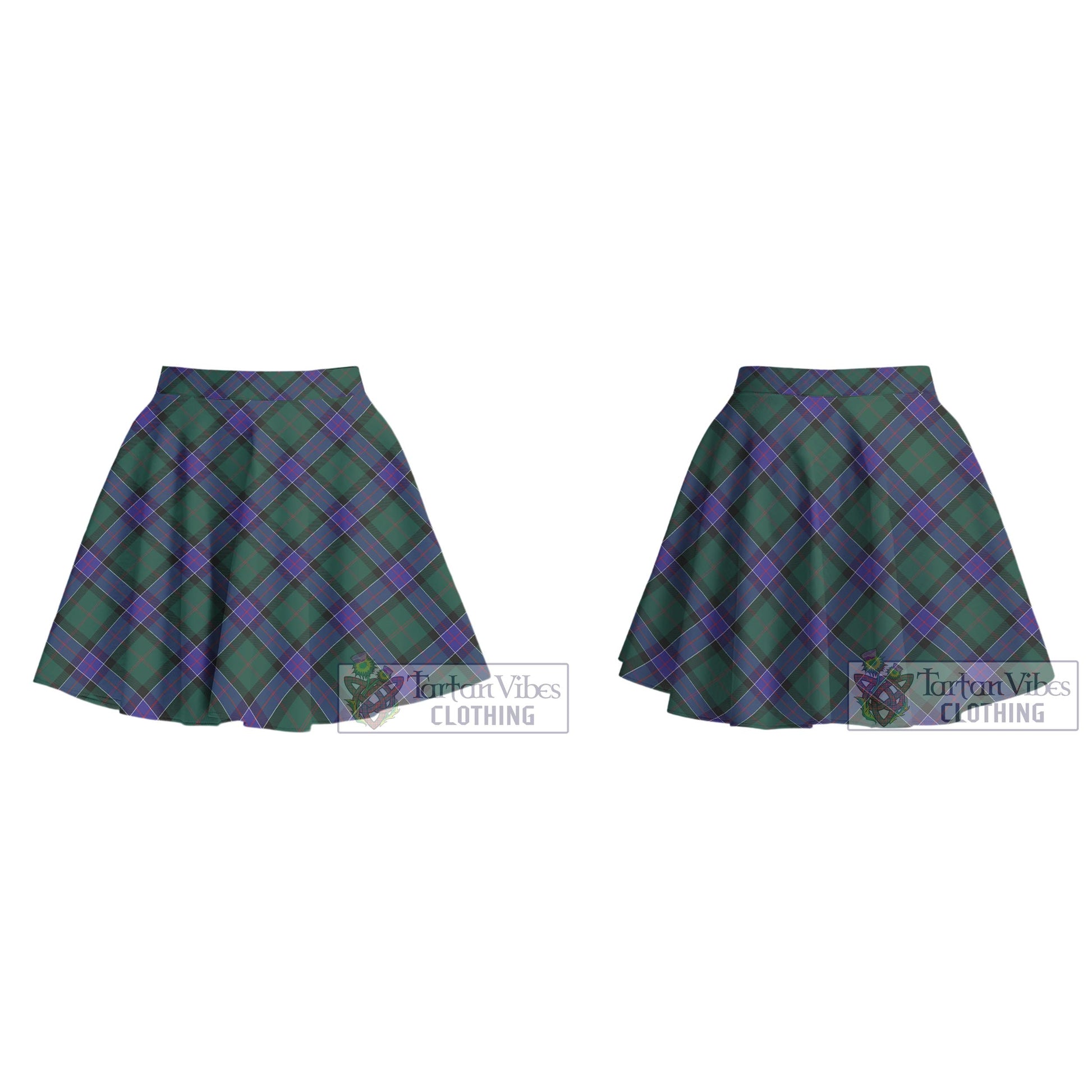 Tartan Vibes Clothing Sinclair Hunting Modern Tartan Women's Plated Mini Skirt