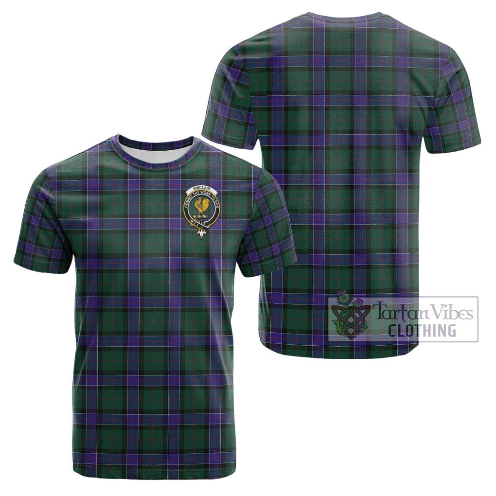 Sinclair Hunting Modern Tartan Cotton T-Shirt with Family Crest Kid's Shirt - Tartanvibesclothing Shop