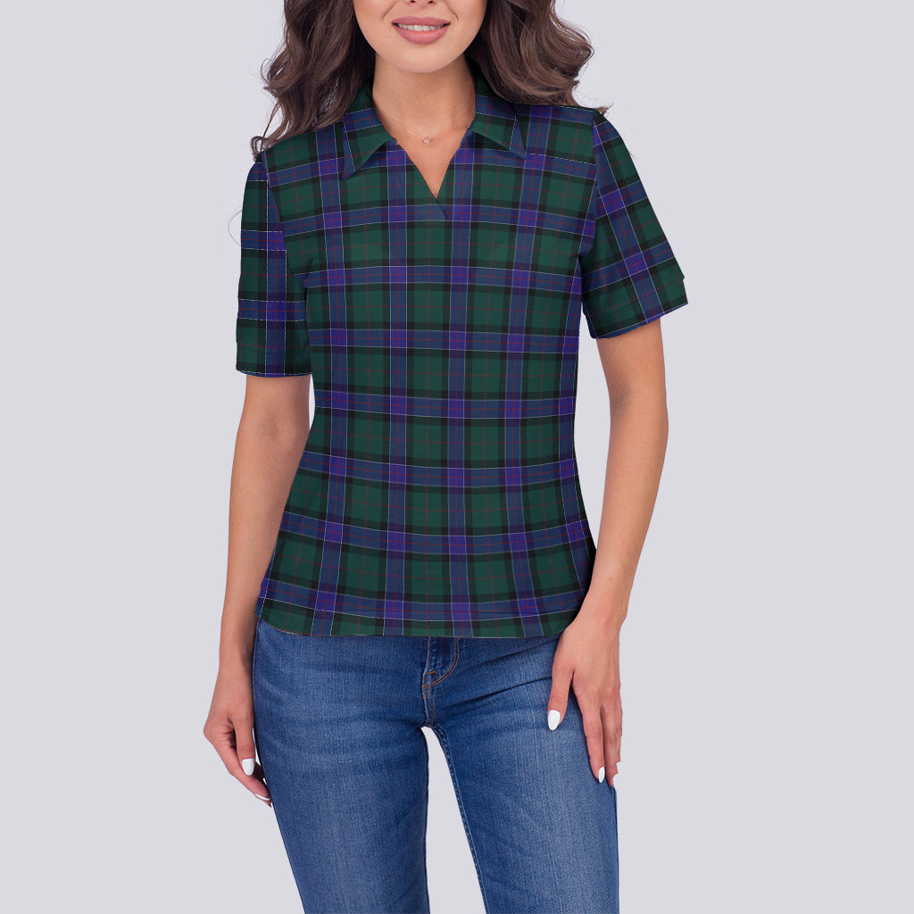 sinclair-hunting-modern-tartan-polo-shirt-for-women