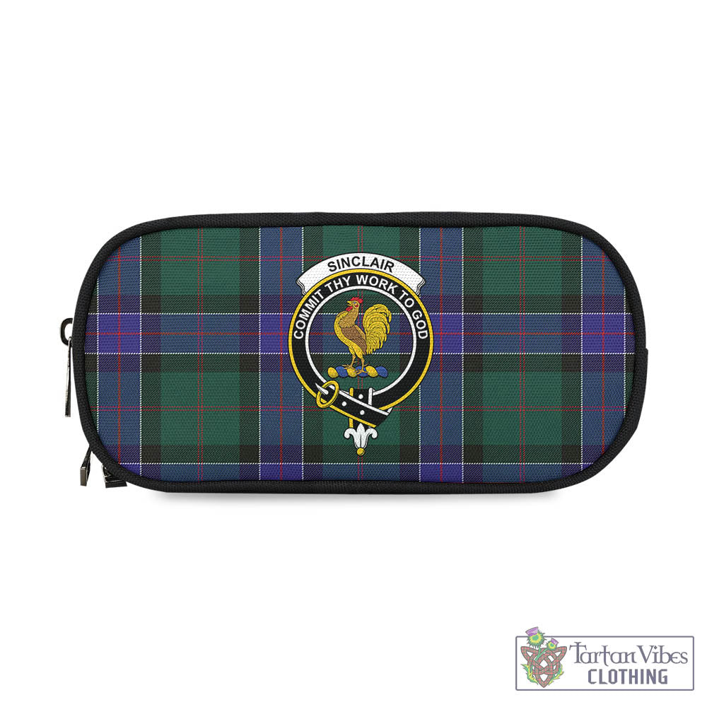 Tartan Vibes Clothing Sinclair Hunting Modern Tartan Pen and Pencil Case with Family Crest