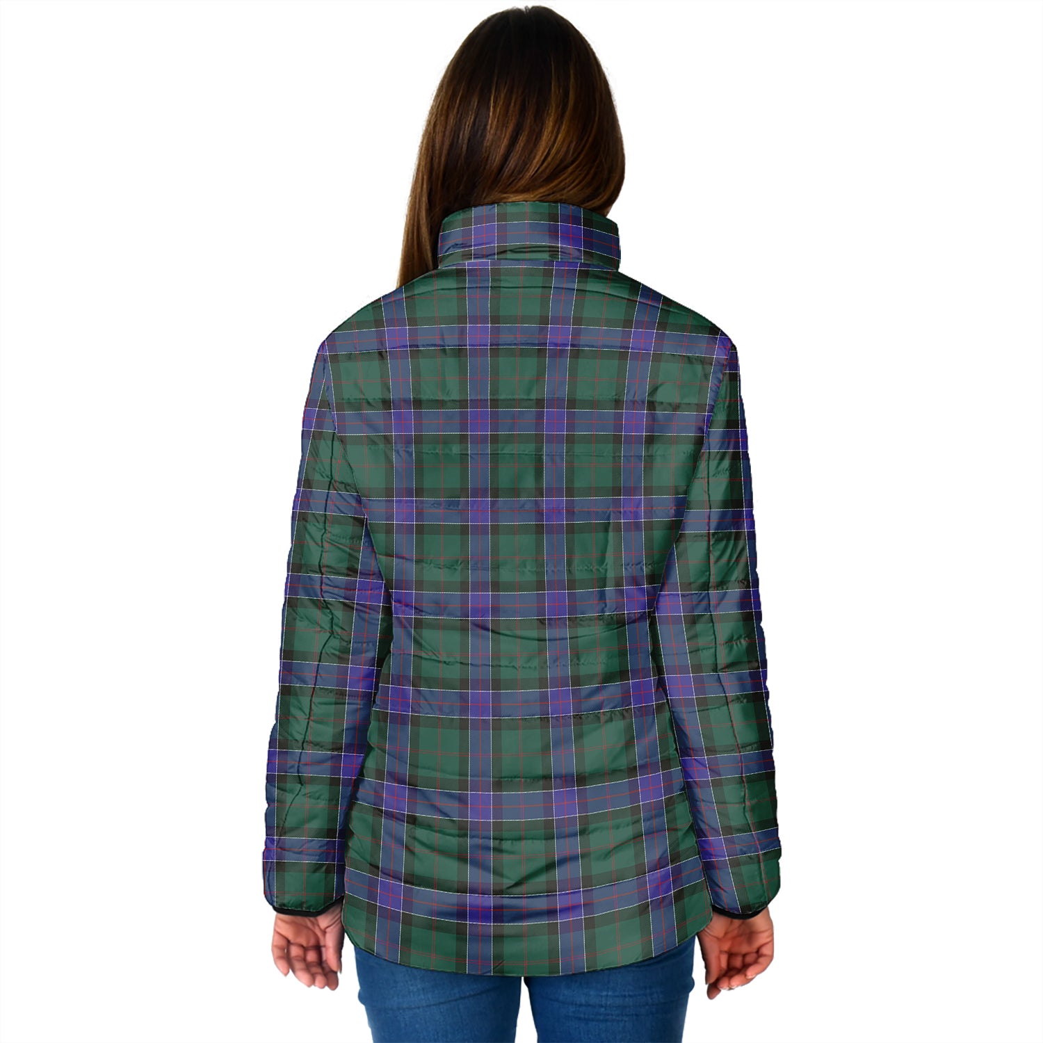 Sinclair Hunting Modern Tartan Padded Jacket with Family Crest - Tartan Vibes Clothing