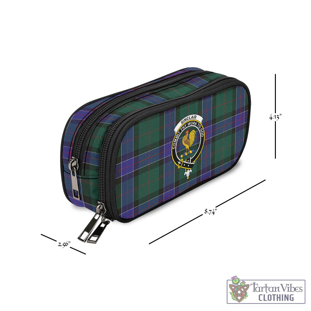 Tartan Vibes Clothing Sinclair Hunting Modern Tartan Pen and Pencil Case with Family Crest