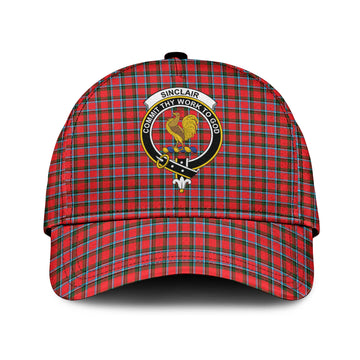 Sinclair Modern Tartan Classic Cap with Family Crest