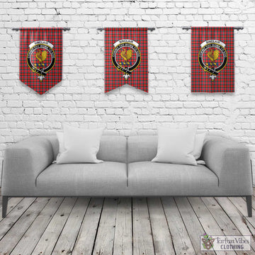 Sinclair Modern Tartan Gonfalon, Tartan Banner with Family Crest