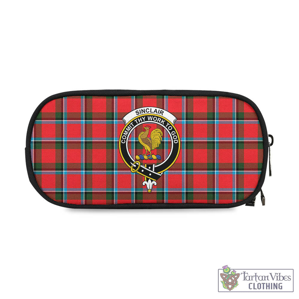 Tartan Vibes Clothing Sinclair Modern Tartan Pen and Pencil Case with Family Crest