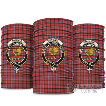 Sinclair Modern Tartan Neck Gaiters, Tartan Bandanas, Tartan Head Band with Family Crest