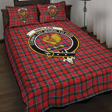 Sinclair Modern Tartan Quilt Bed Set with Family Crest