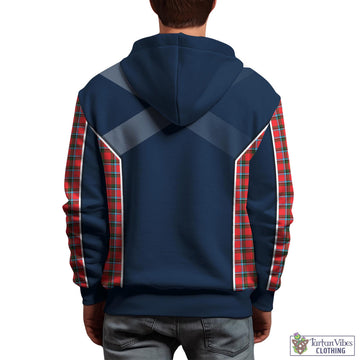 Sinclair Modern Tartan Hoodie with Family Crest and Scottish Thistle Vibes Sport Style