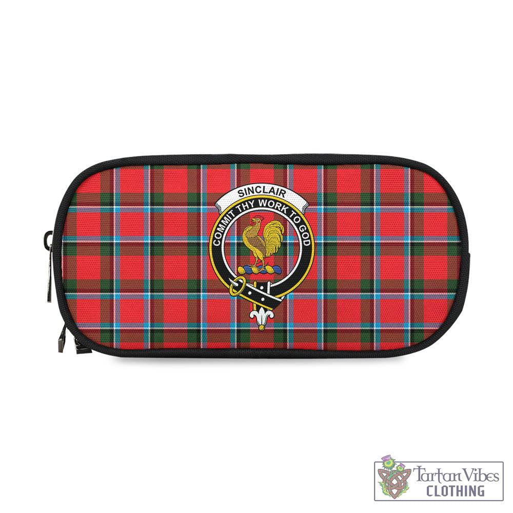 Tartan Vibes Clothing Sinclair Modern Tartan Pen and Pencil Case with Family Crest