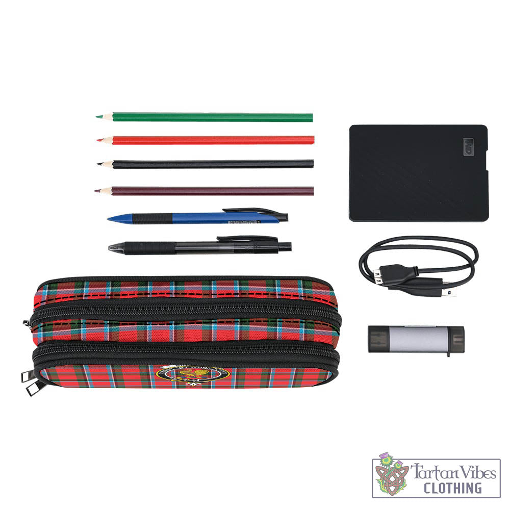 Tartan Vibes Clothing Sinclair Modern Tartan Pen and Pencil Case with Family Crest