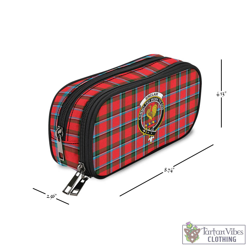 Tartan Vibes Clothing Sinclair Modern Tartan Pen and Pencil Case with Family Crest