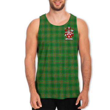 Sinnott Irish Clan Tartan Men's Tank Top with Coat of Arms Men - Tartan Vibes Clothing
