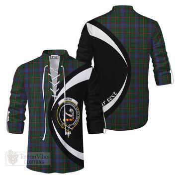 Skene Tartan Ghillie Kilt Shirt with Family Crest Circle Style