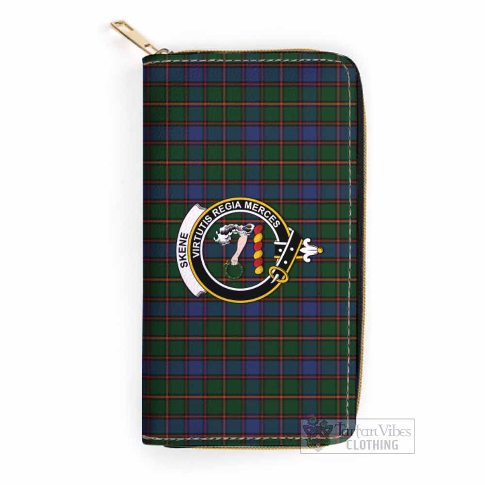 Skene Tartan Women's Leather Wallet with Family Crest One Size 19.7*10.5*3.5 cm - Tartan Vibes Clothing