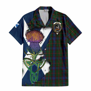 Skene Tartan Family Crest Hawaiian Shirt Scottish Thistle Celtic Inspired Kid - Tartan Vibes Clothing