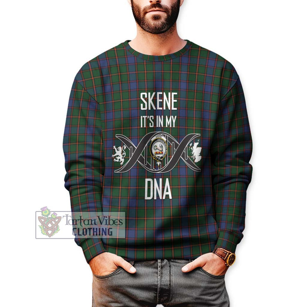 Skene Tartan Sweatshirt with Family Crest DNA In Me Style Unisex - Tartanvibesclothing Shop