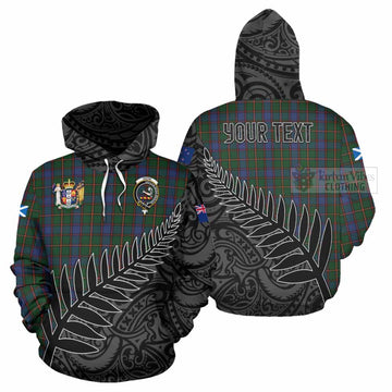 Skene Crest Tartan Hoodie with New Zealand Silver Fern Half Style