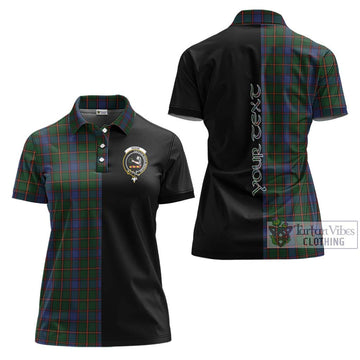 Skene Tartan Women's Polo Shirt with Family Crest and Half Of Me Style