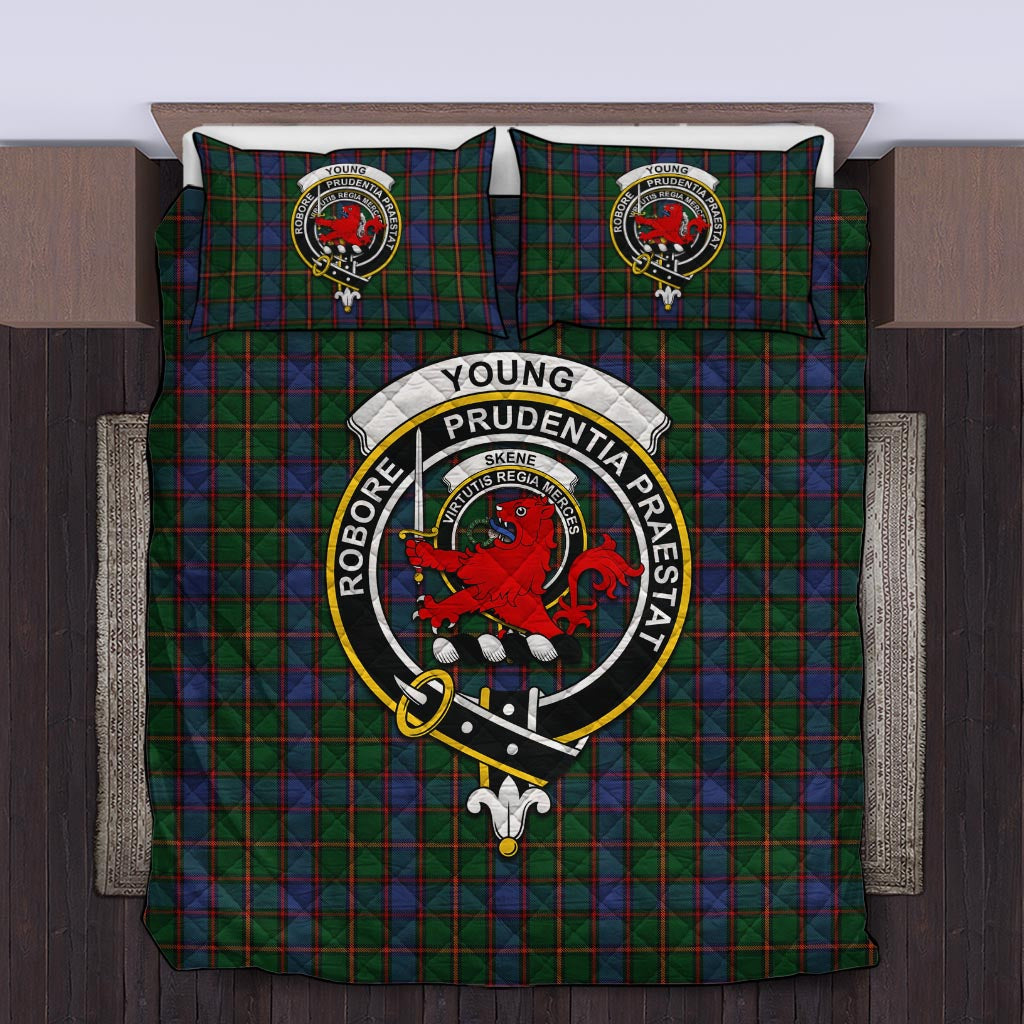 Skene Tartan Quilt Bed Set with Family Crest King - Tartan Vibes Clothing