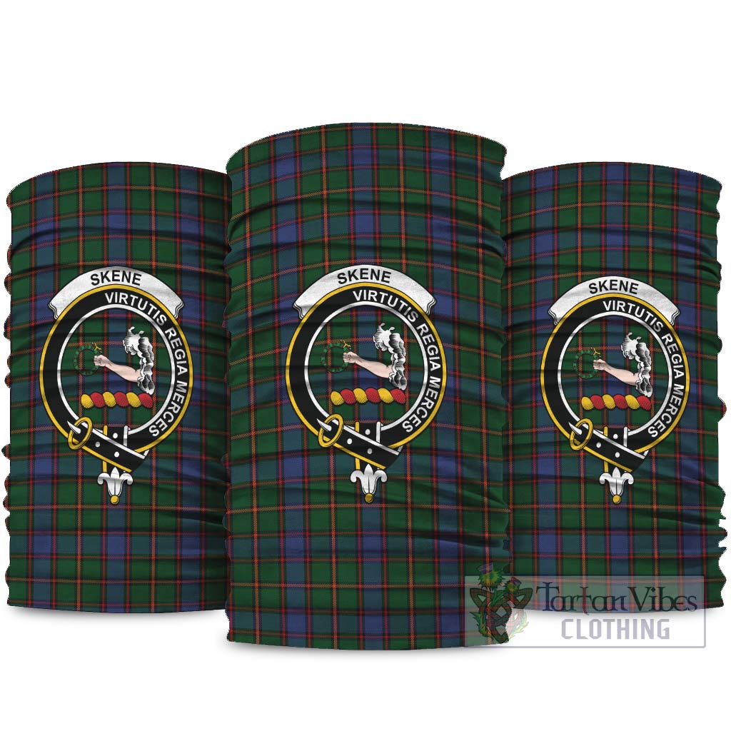 Skene Tartan Neck Gaiters, Tartan Bandanas, Tartan Head Band with Family Crest