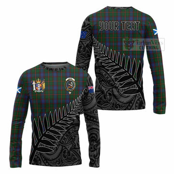 Skene Crest Tartan Long Sleeve T-Shirt with New Zealand Silver Fern Half Style