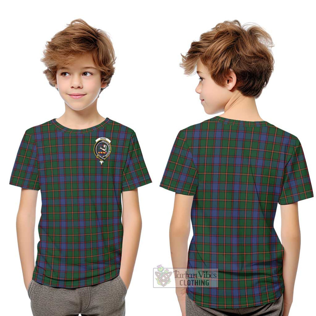 Skene Tartan Kid T-Shirt with Family Crest Youth XL Size14 - Tartanvibesclothing Shop