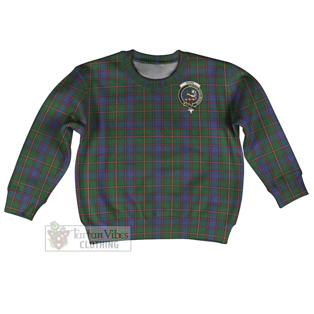 Skene Tartan Kid Ugly Sweater with Family Crest Kid - Tartan Vibes Clothing
