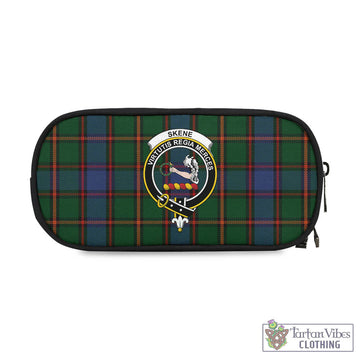 Skene Tartan Pen and Pencil Case with Family Crest