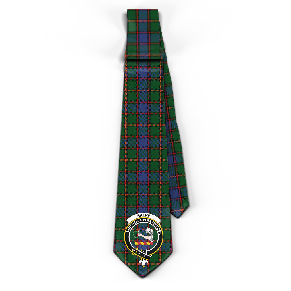 Skene Tartan Classic Necktie with Family Crest - Tartan Vibes Clothing