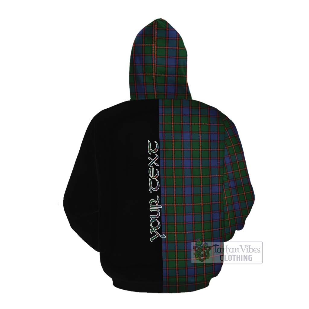 Tartan Vibes Clothing Skene Tartan Cotton Hoodie with Family Crest and Half Of Me Style