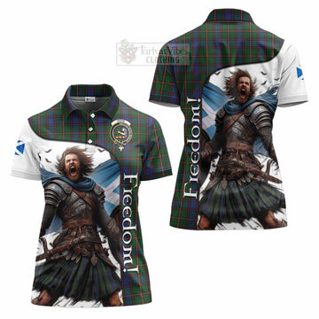 Skene Crest Tartan Women's Polo Shirt Inspired by the Freedom of Scottish Warrior