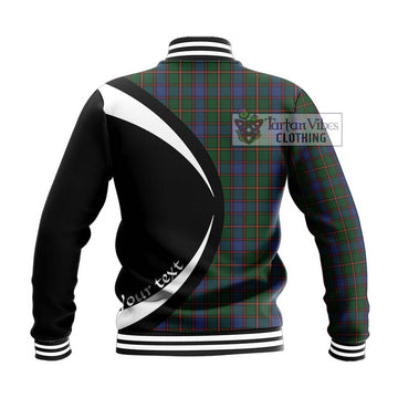 Skene Tartan Baseball Jacket with Family Crest Circle Style