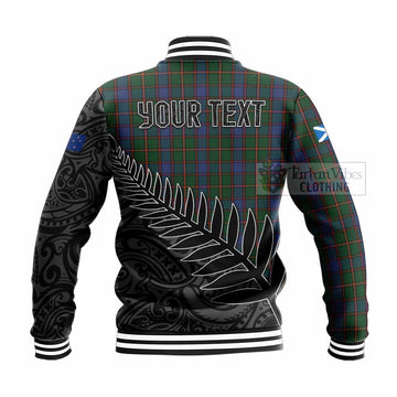 Skene Crest Tartan Baseball Jacket with New Zealand Silver Fern Half Style