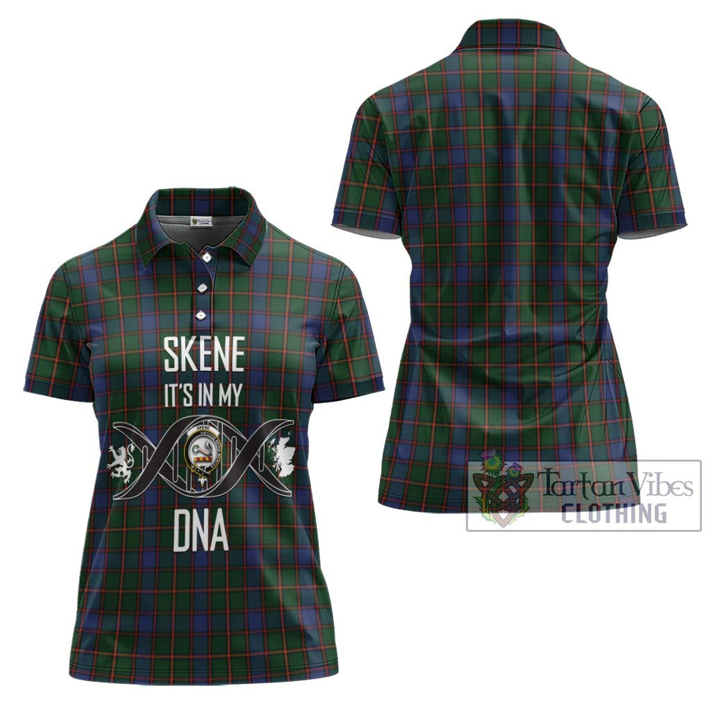 Skene Tartan Women's Polo Shirt with Family Crest DNA In Me Style - Tartanvibesclothing Shop