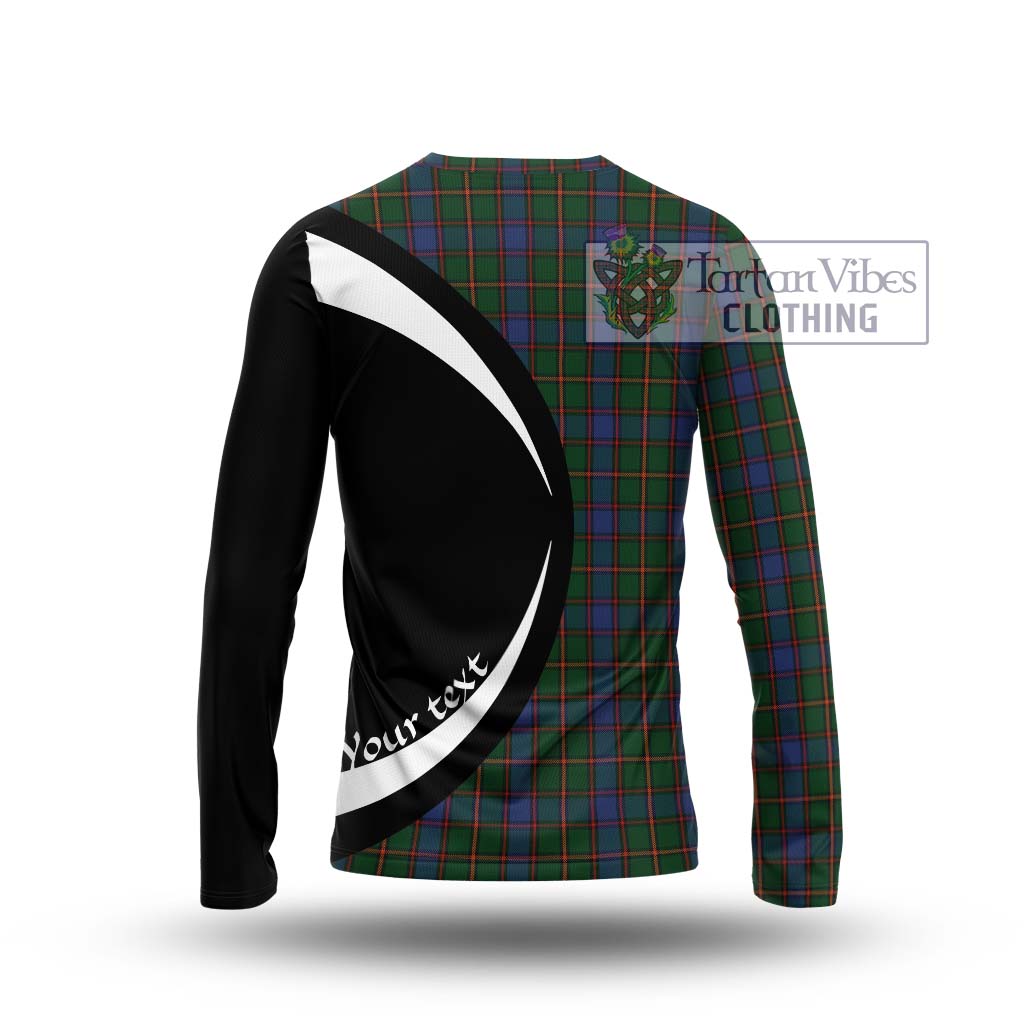 Skene Tartan Long Sleeve T-Shirt with Family Crest Circle Style - Tartan Vibes Clothing