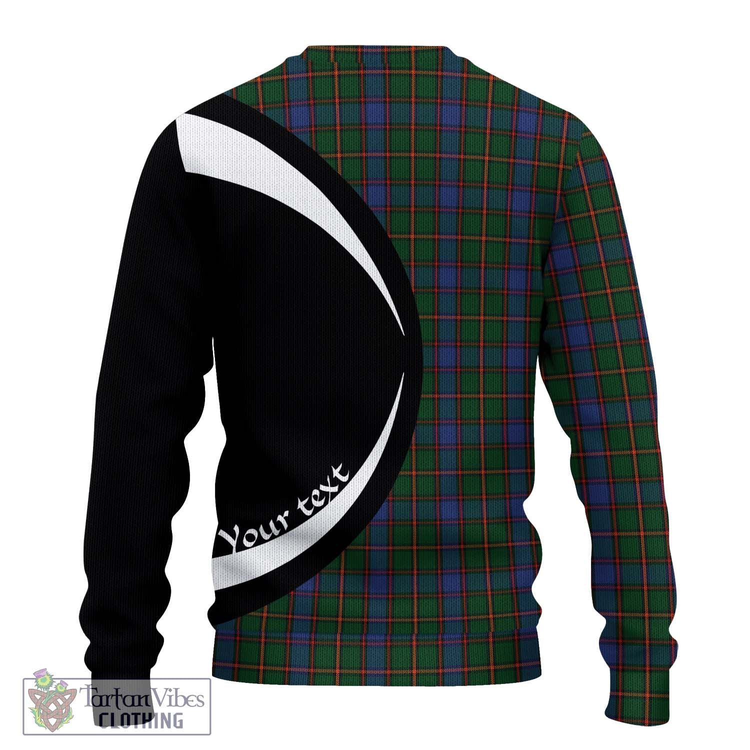 Skene Tartan Knitted Sweater with Family Crest Circle Style - Tartan Vibes Clothing