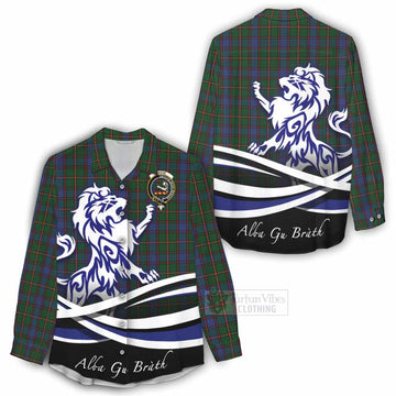 Skene Tartan Women's Casual Shirt with Alba Gu Brath Regal Lion Emblem