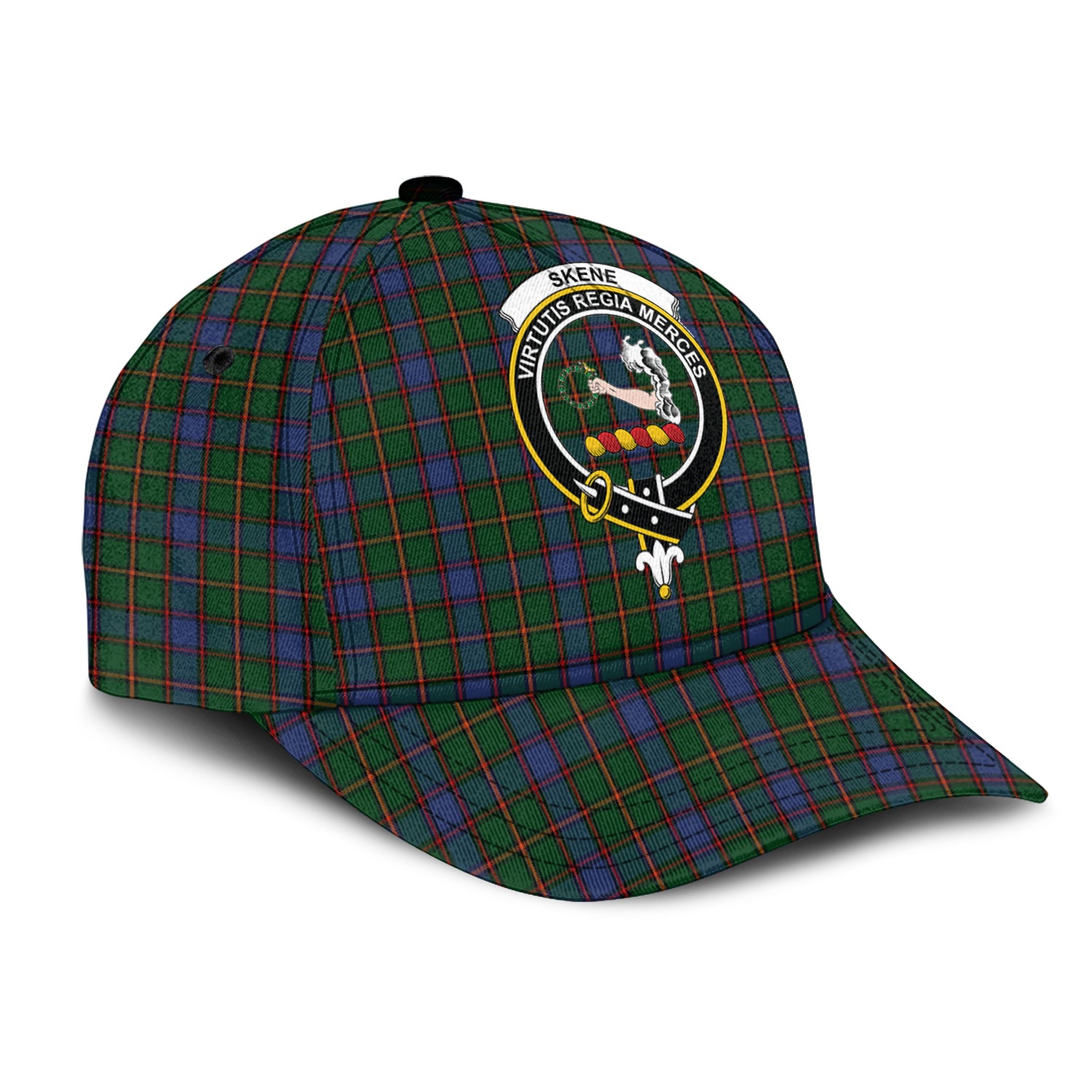 Skene Tartan Classic Cap with Family Crest - Tartan Vibes Clothing