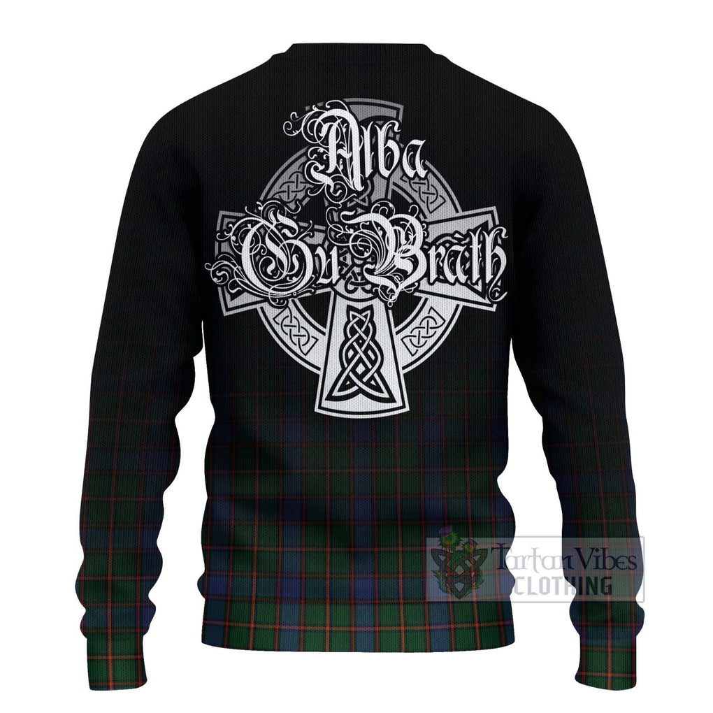 Tartan Vibes Clothing Skene Tartan Knitted Sweater Featuring Alba Gu Brath Family Crest Celtic Inspired