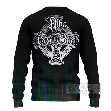 Skene Tartan Ugly Sweater Featuring Alba Gu Brath Family Crest Celtic Inspired